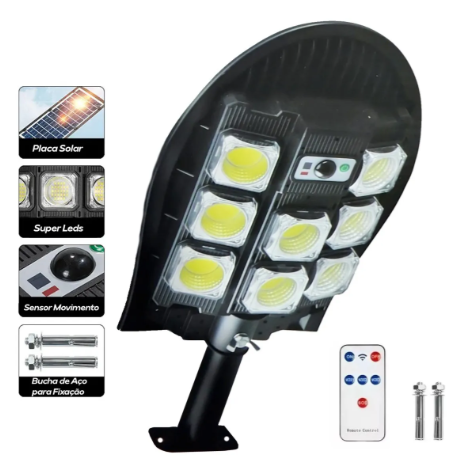 Luminária Externa Led Solar COB LUZ-7701