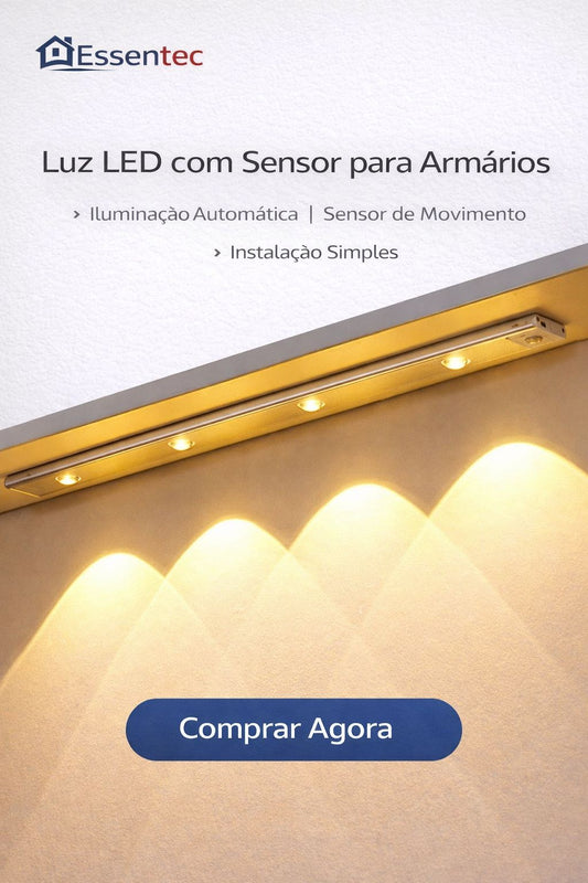 Luminária LED Inteligente com Sensor de Movimento Essentec