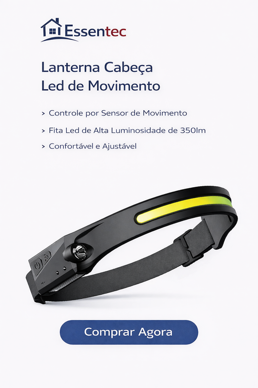 Lanterna Mãos Livres Led Recarregavel Sensor Movimento