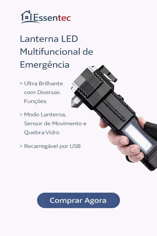 Lanterna LED Multifuncional de Emergência